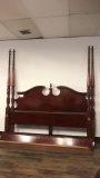 CHERRY FINISH KING SIZED BED FRAME