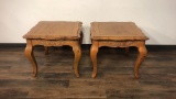 PAIR OF QUEEN ANNE STYLE SIDE TABLES