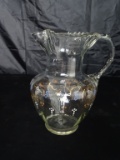 HAND PAINTED RUFFLED EDGED PITCHER