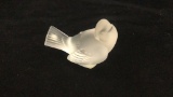 LALIQUE FRENCH FROSTED GLASS CRYSTAL SPARROW