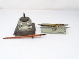 VINTAGE INKWELL & CALLIGRAPHY PENS