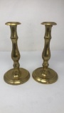 2 BRASS CANDLE HOLDERS