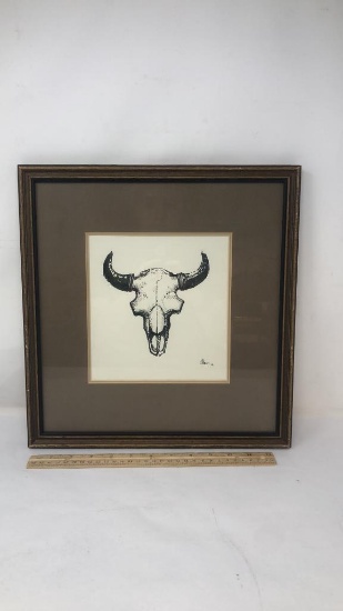 BUFFALO SKULL DRAWING