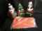 3 LIGHT UP MERCURY GLASS PRESENT DECORATIONS