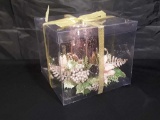 VALERIE CENTERPIECE CANDLE HOLDER WITH FLOWERS