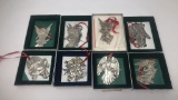 SET OF 8 REED & BARTON SILVERPLATE ANGEL ORNAMENTS