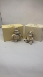 2 LENOX ANNUAL TEDDY BEAR ORNAMENTS.