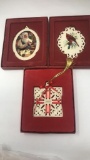 3 LENOX CHRISTMAS ORNAMENTS