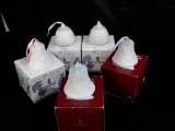 5 LLADRO ANNUAL BELL ORNAMENTS.