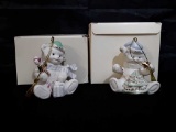 2 LENOX ANNUAL TEDDY BEAR ORNAMENTS