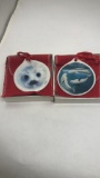 2 WYLAND WATER ANIMAL ORNAMENTS.