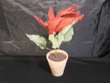 LARGE POTTERY BARN RED POINSETTA