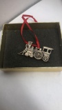 REED & BARTON STERLING SILVER TOY TRAIN ORNAMENT