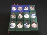 12 NING & GRONDHAL SANTA CLAUS ORNAMENTS