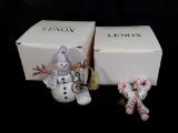 2 LENOX CHRISTMAS ORNAMENTS.