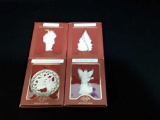 4 LENOX ORNAMENTS.