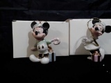 2 LENOX ANNUAL MICKEY MOUSE ORNAMENTS.