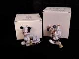 2 LENOX ANNUAL MICKEY MOUSE ORNAMENTS.