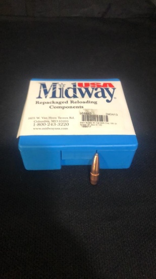 1 BOX OF MIDWAY 30 CAL BULLETS.