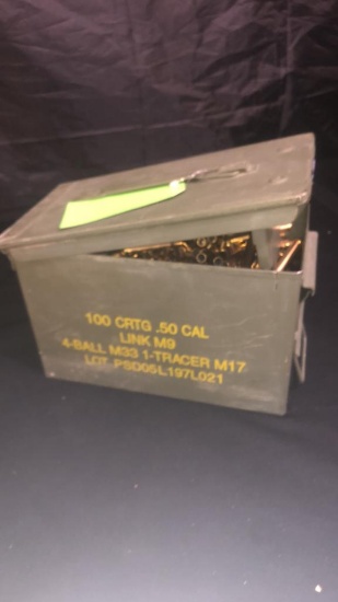 AMMO CAN FULL OF 30-06 BRASS CASINGS.