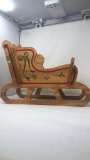 VTG WOOD SLEIGH, CAN DISASSEMBLE TO STORE FLAT
