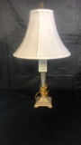 LAMP WITH LEAF TOP CAP AND LAMP SHADE
