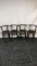 4PCS ANTIQUE WOODEN INLAID STOOL CHAIRS