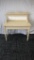 WHITE ANTIQUE DESK WITH WHITE TILE BACK