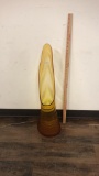 LG MID CENTURY LE SMITH AMBER SWUNG VASE