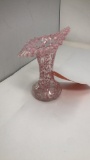 DUGAN SPECKLED PINK RUFFLED VASE