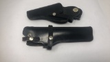 2 BLACK LEATHER BUCHEIMER HOLSTERS.