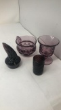 4PCS GLASS AMETHYST SET