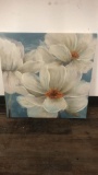 PAINTED WHITE FLOWER WALL HANGING