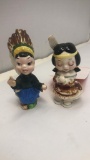 SALT AND PEPPER SHAKER NATIVE AMERICAN VINTAGE