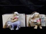2 LENOX ANNUAL POOH CHRISTMAS COLLECTION ORNAMENTS