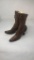 VINTAGE BROWN LEATHER ANKLE BOOTS