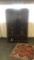 ANTIQUE ARMOIRE CLOSET SOLID WOOD WARDROBE