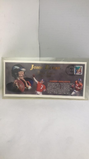 JOHN ELWAY DENVER BRONCOS OFFICIAL COM. ENVELOPE