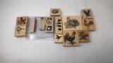 SET OF BIRD STAMPS