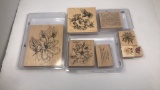 SET OF FLOWER STAMPS