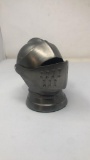 SOLID PEWTER KNIGHT'S HELM ASH TRAY
