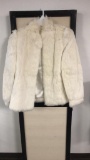 DEERSKIN TRADING POST FAUX FUR WHITE COAT