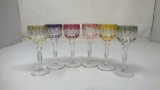 SET OF SIX CRYSTAL GOBLETS