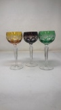 3 CRYSTAL GOBLETS