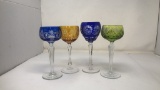 FOUR PIECE CRYSTAL GOBLET SET