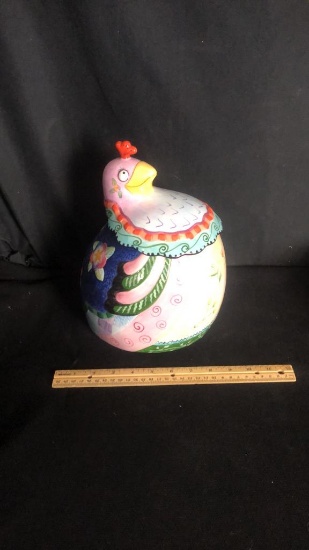 FITZ & FLOYD ESSENTIALS CHICKEN COOKIE JAR