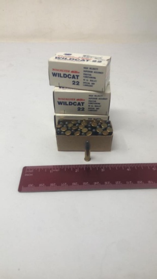 3 BOXES OF WINCHESTER WILDCAT 22 AMMO.