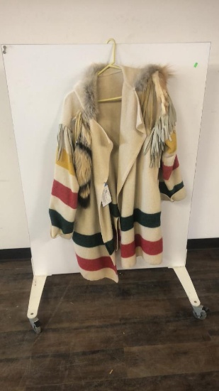 ORIGINAL PENDLETON BLANKET & FUR  JACKET