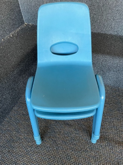 2) LAKE SHORE BLUE CHILDRENS CHAIRS