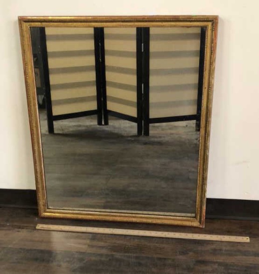 GOLD GILDED WOOD MIRROR
